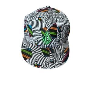 Volcom Old School size  7 1/4 - 7 5/8 Retro Hat/Cap; Embroidered Adult Skater
